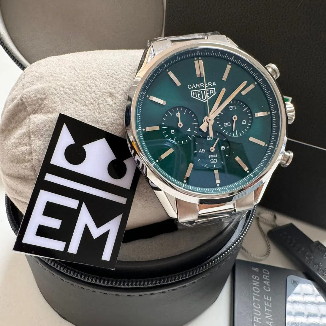TAG Heuer Carrera Chronograph – Emerald Green - Stainless Steel Bracelet