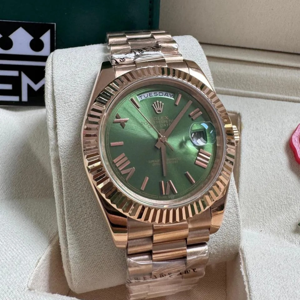 Rolex Day-Date 40 – Green Dial with Roman Numerals