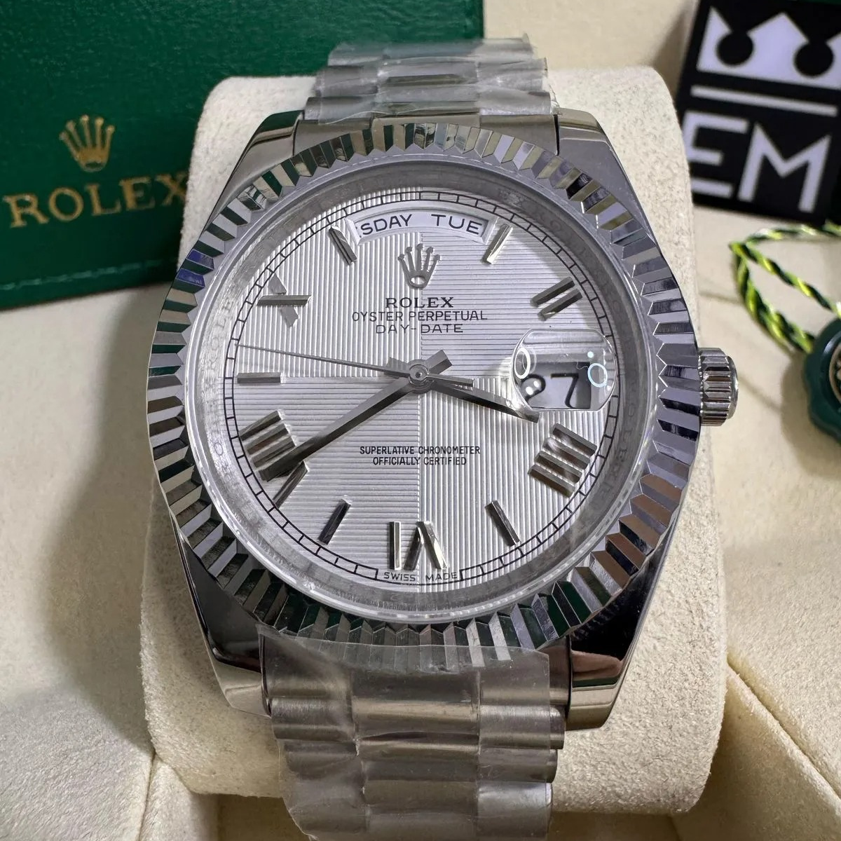 Rolex Day-Date 40 – Silver Dial