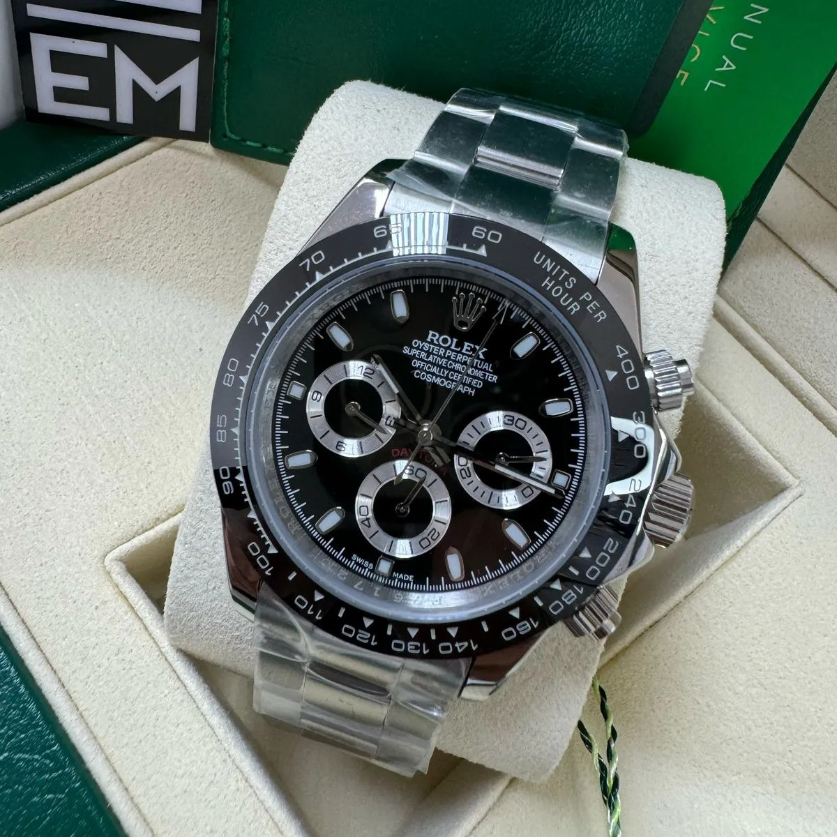 Rolex Daytona 126500 – 904L Steel – Black Dial