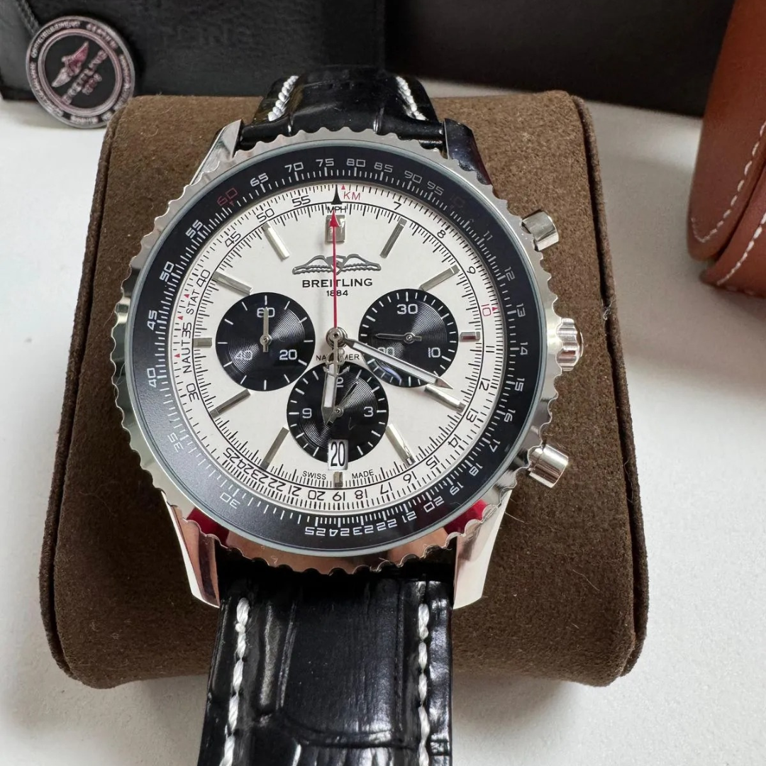 Breitling Navitimer Chronograph Stainless Steel Black/White