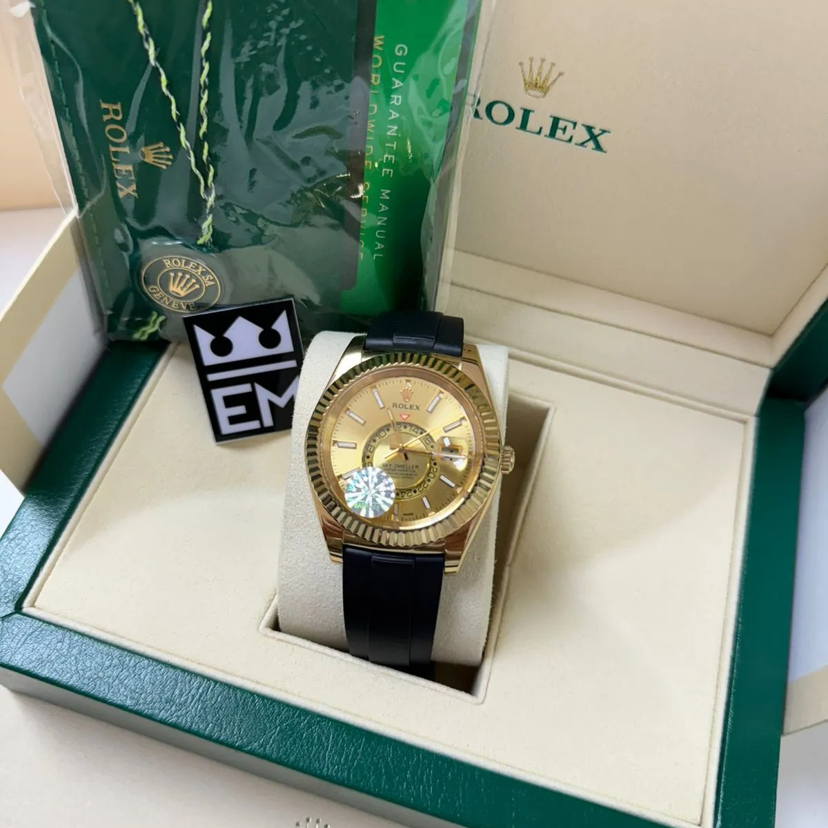 Rolex Sky-Dweller – Golden Dial – Oysterflex