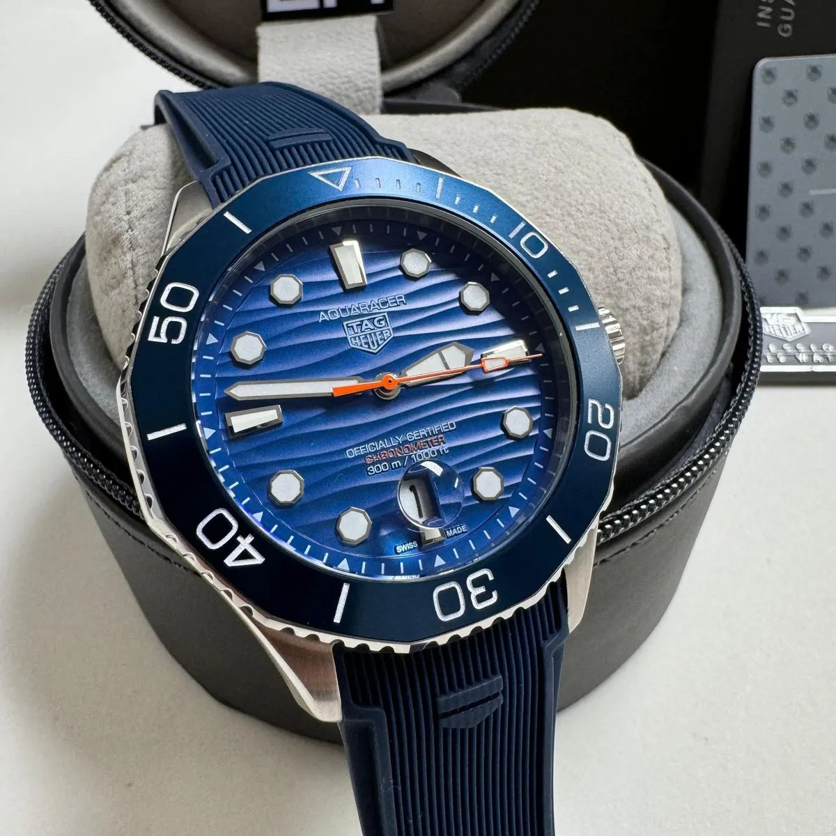 TAG Heuer Aquaracer Blue Chronometer 300M Rubber Strap