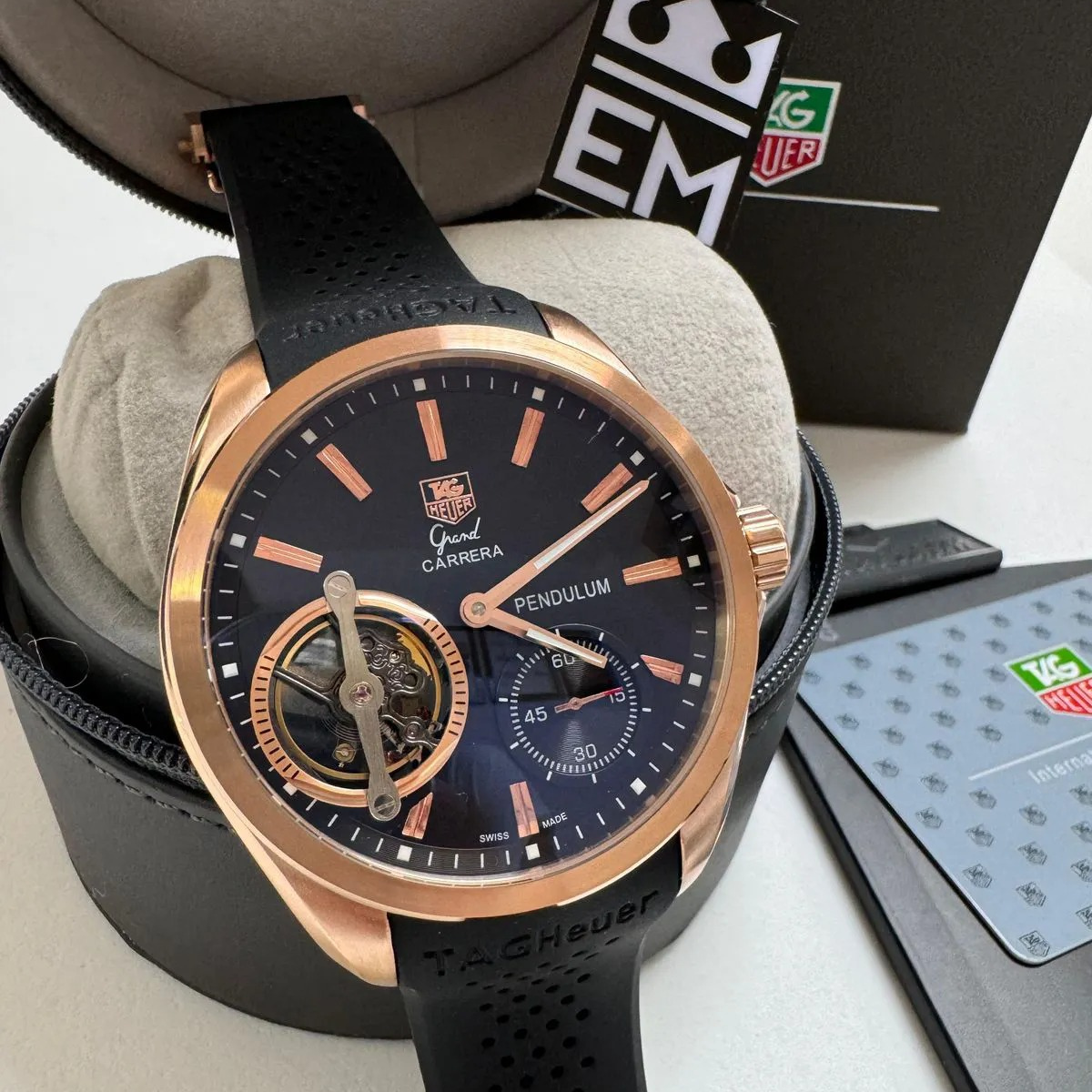 TAG Heuer Carrera Pendulum Rose Gold – Black Dial