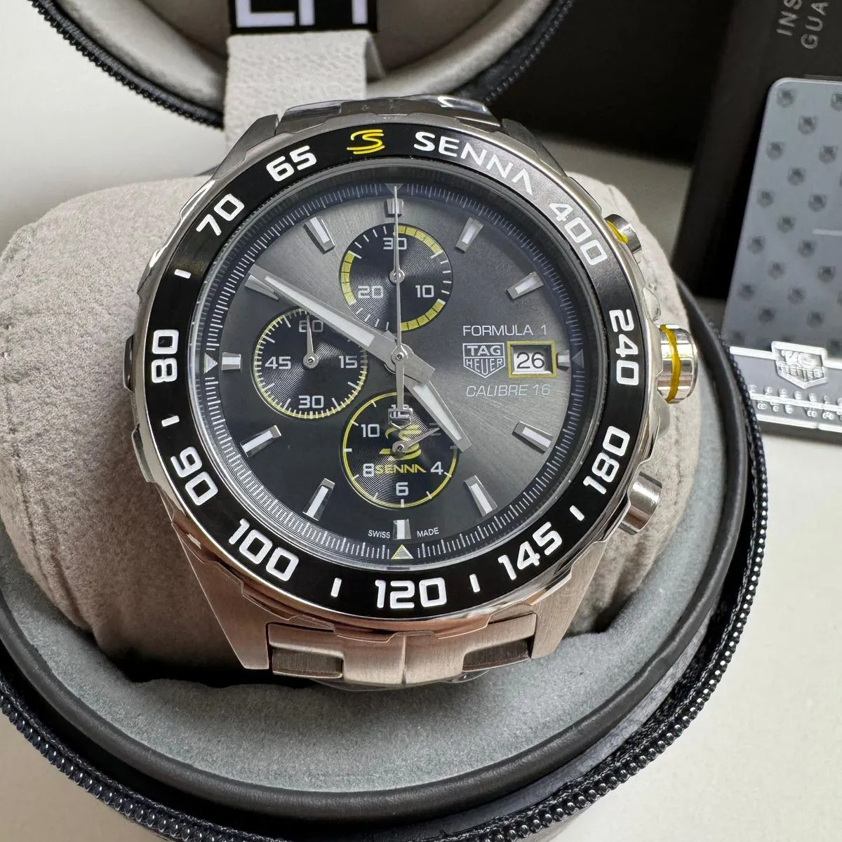 Tag Heuer Formula 1 Senna Chronograph Stainless Steel Black/Yellow – 44mm