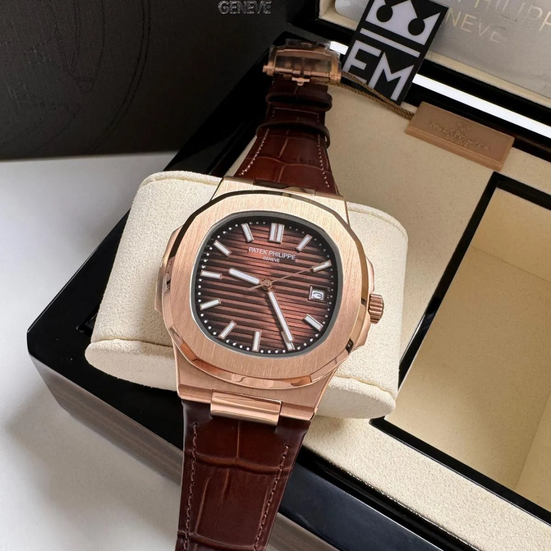 Patek Philippe Nautilus Rose Gold Brown Automatic