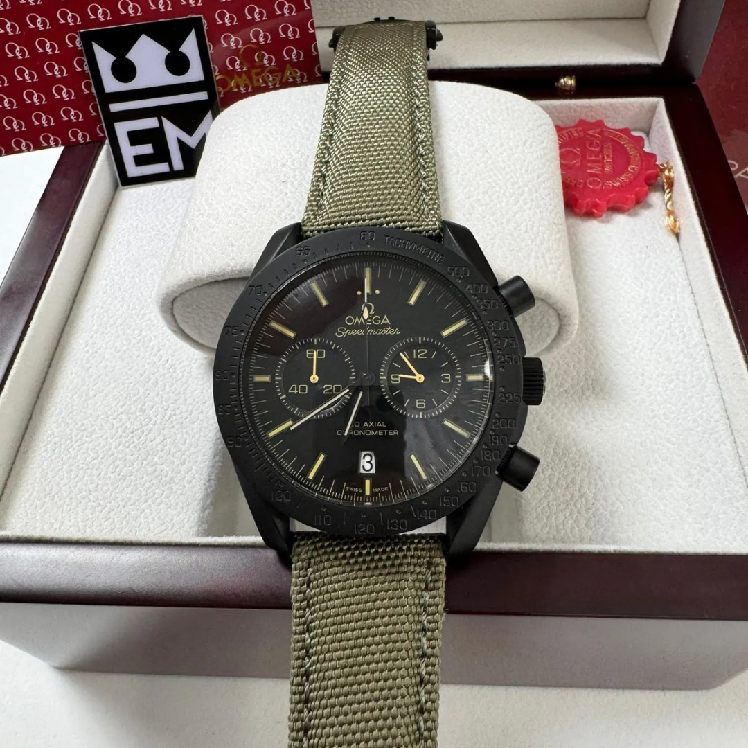 Omega Speedmaster Dark Edition – Black/Khaki | Chronograph