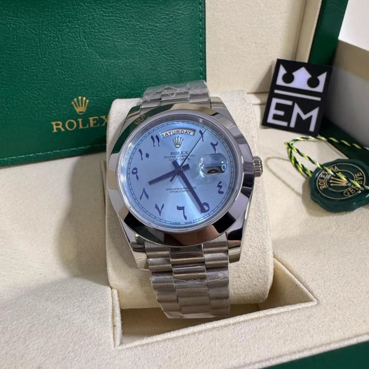 Rolex Day-Date 40 – Ice-Blaues Zifferblatt