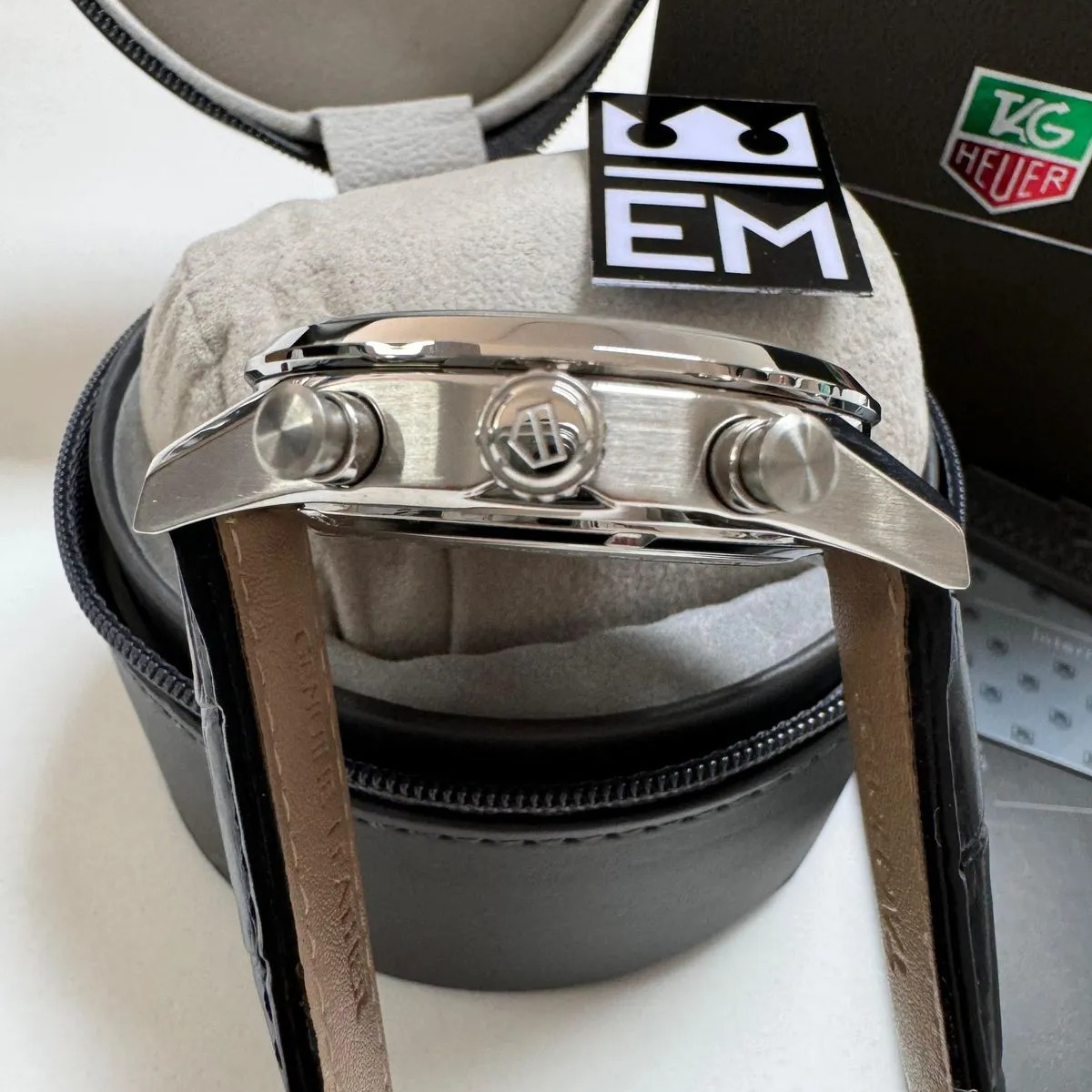 TAG Heuer Carrera Chronograph – Black/Rose Gold Leather Strap