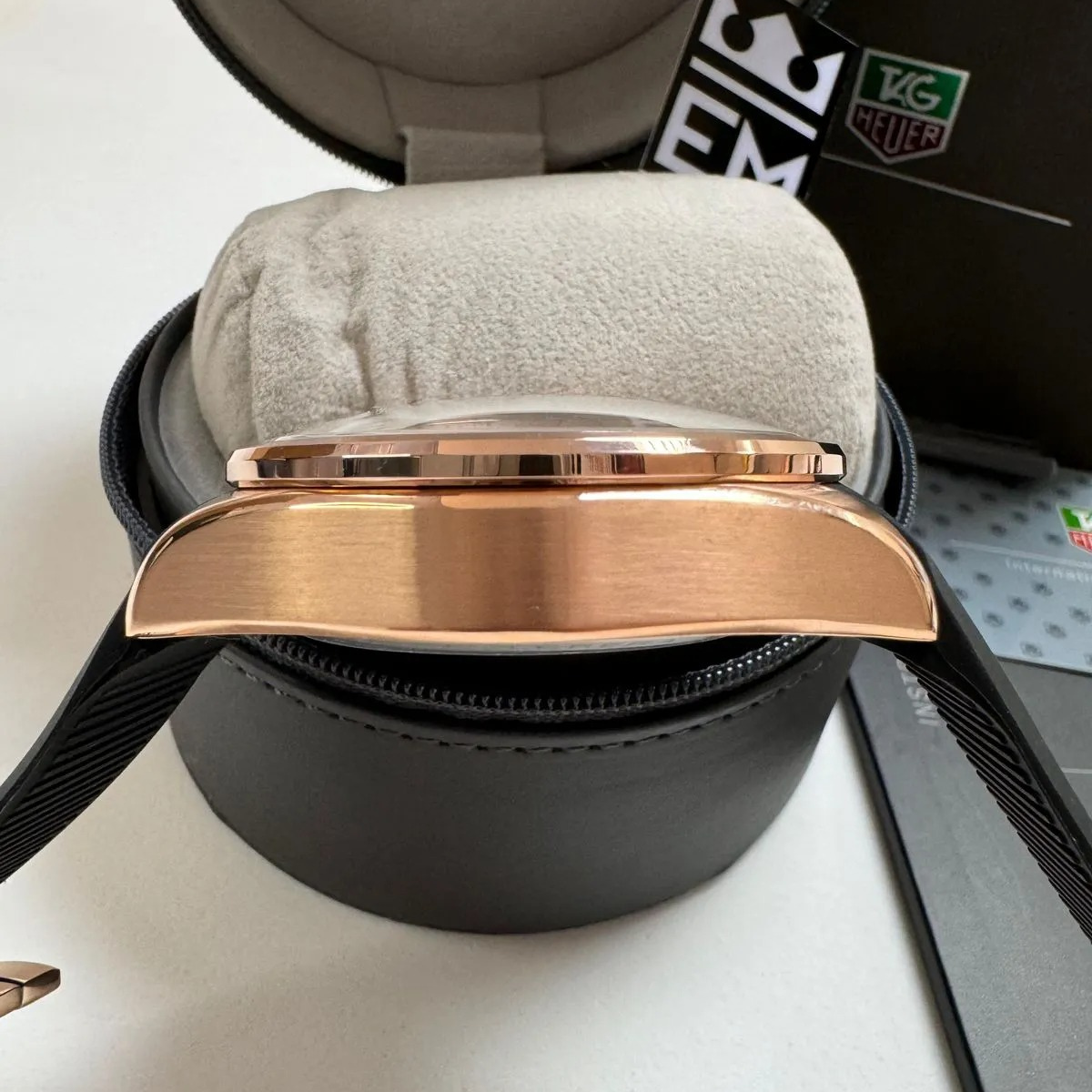 TAG Heuer Grand Carrera Microtimer – Rose Gold & White