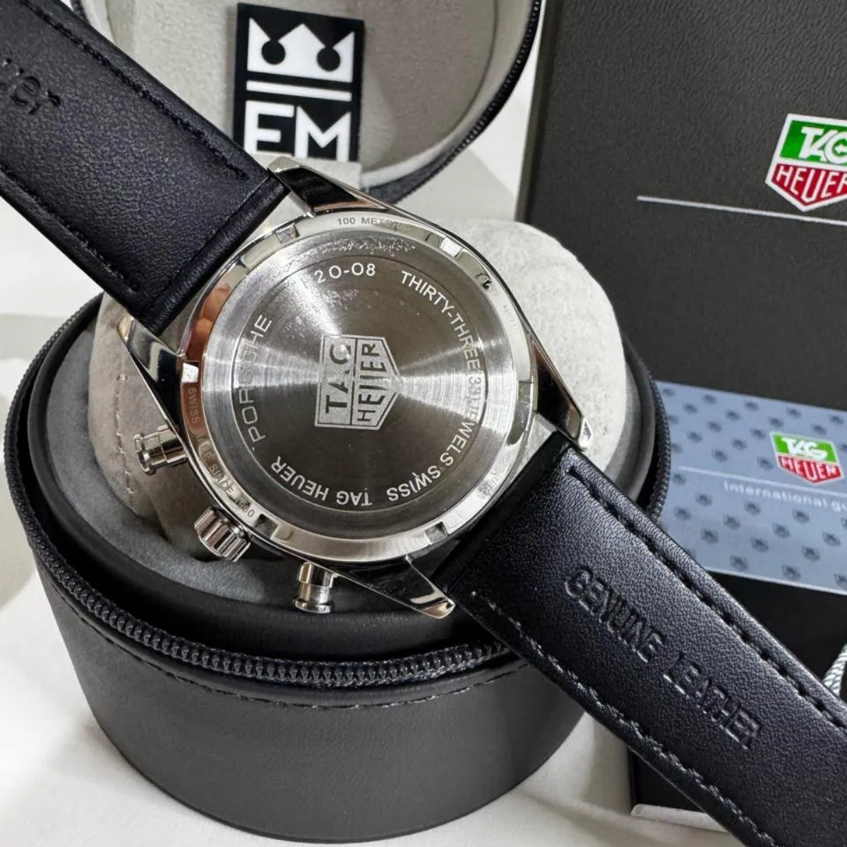 TAG Heuer Carrera Chronosprint – Silver/Black – Leather Strap