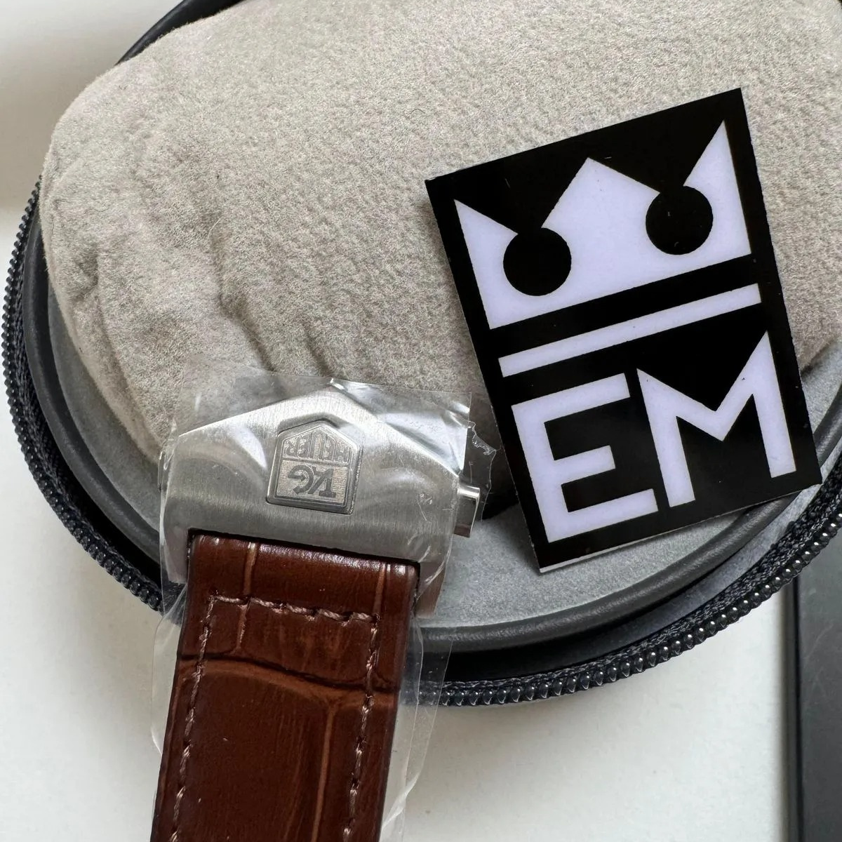 TAG Heuer Carrera Chronograph – Silver Dial & Brown Leather Strap