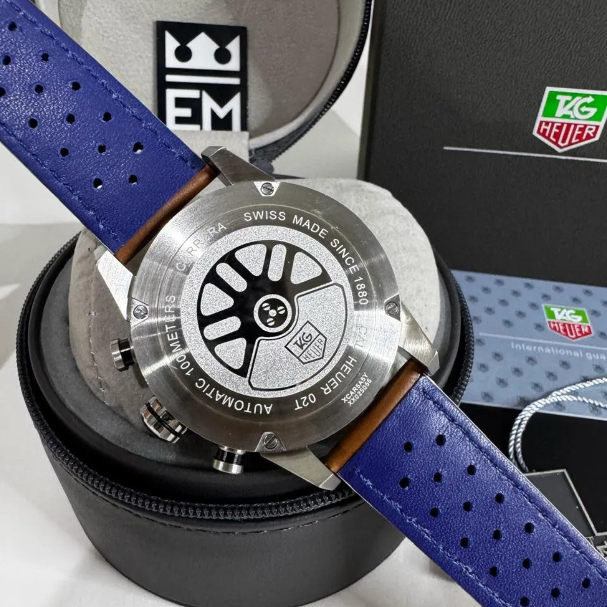 TAG Heuer Carrera Chronograph – Blue/Brown – Heuer 02 – 80 Hours