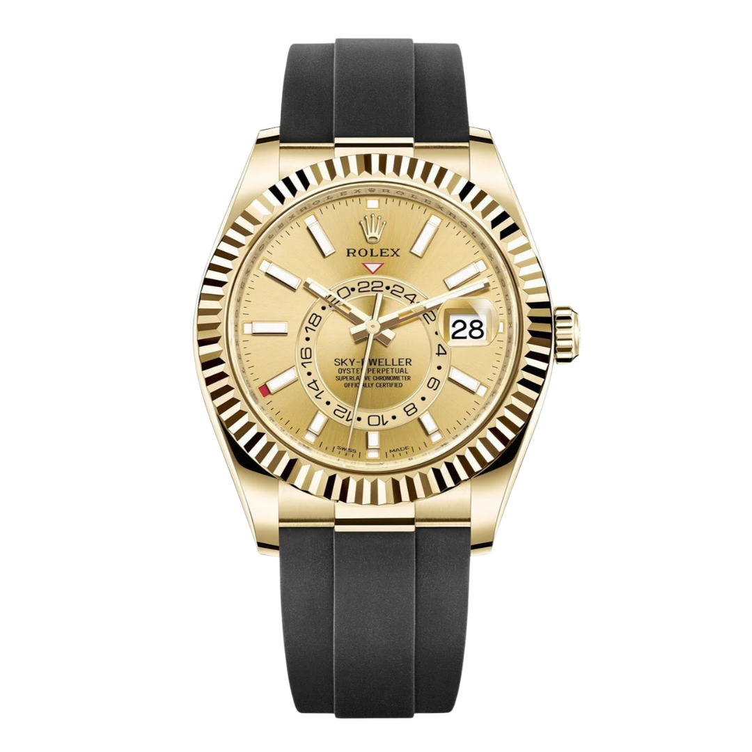 Rolex Sky-Dweller – Golden Dial – Oysterflex