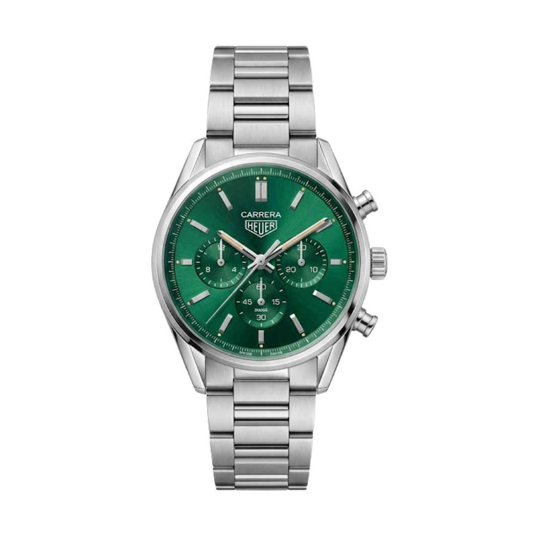 TAG Heuer Carrera Chronograph – Emerald Green - Stainless Steel Bracelet
