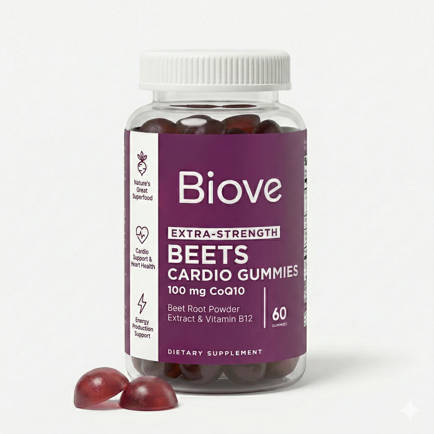 Rote-Bete Herz Gummibärchen (60 Kapseln)