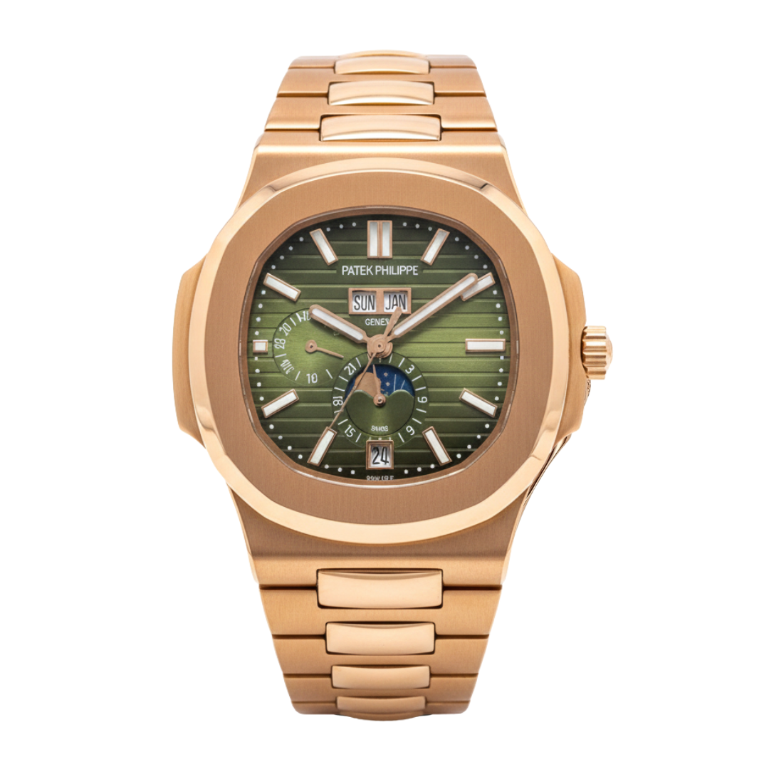 Patek Philippe Nautilus Green – Annual Calendar & Moon Phase Automatic