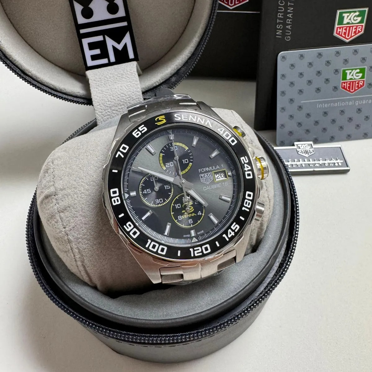 Tag Heuer Formula 1 Senna Chronograph Stainless Steel Black/Yellow – 44mm
