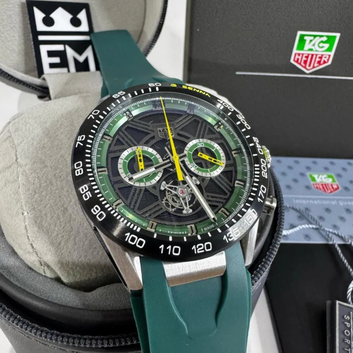 TAG Heuer Carrera Senna Skeleton Tourbillon – Green Yellow