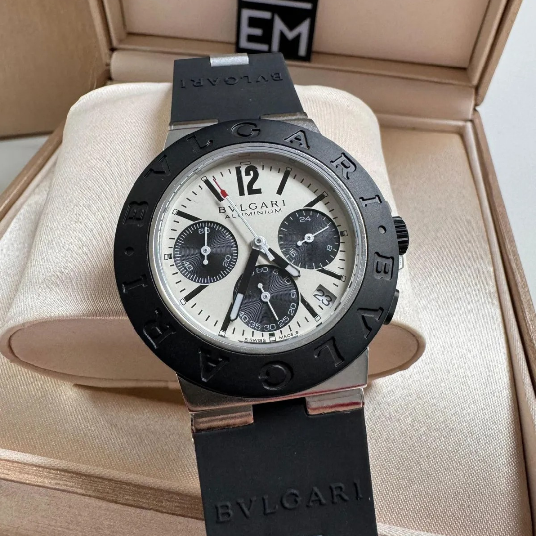 Bvlgari Aluminium Chronograph Black and White