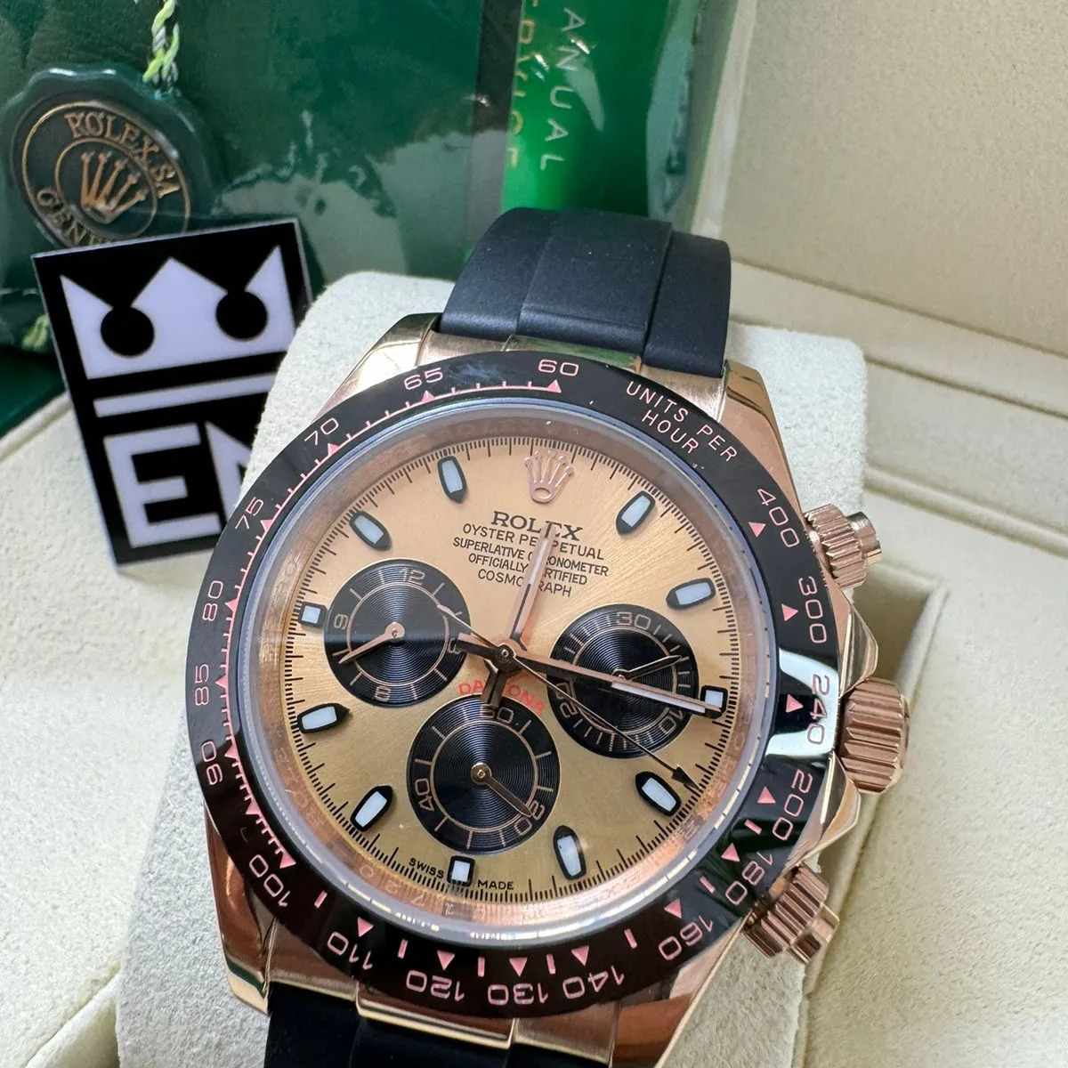 Rolex Daytona – Champagne Dial – Oysterflex
