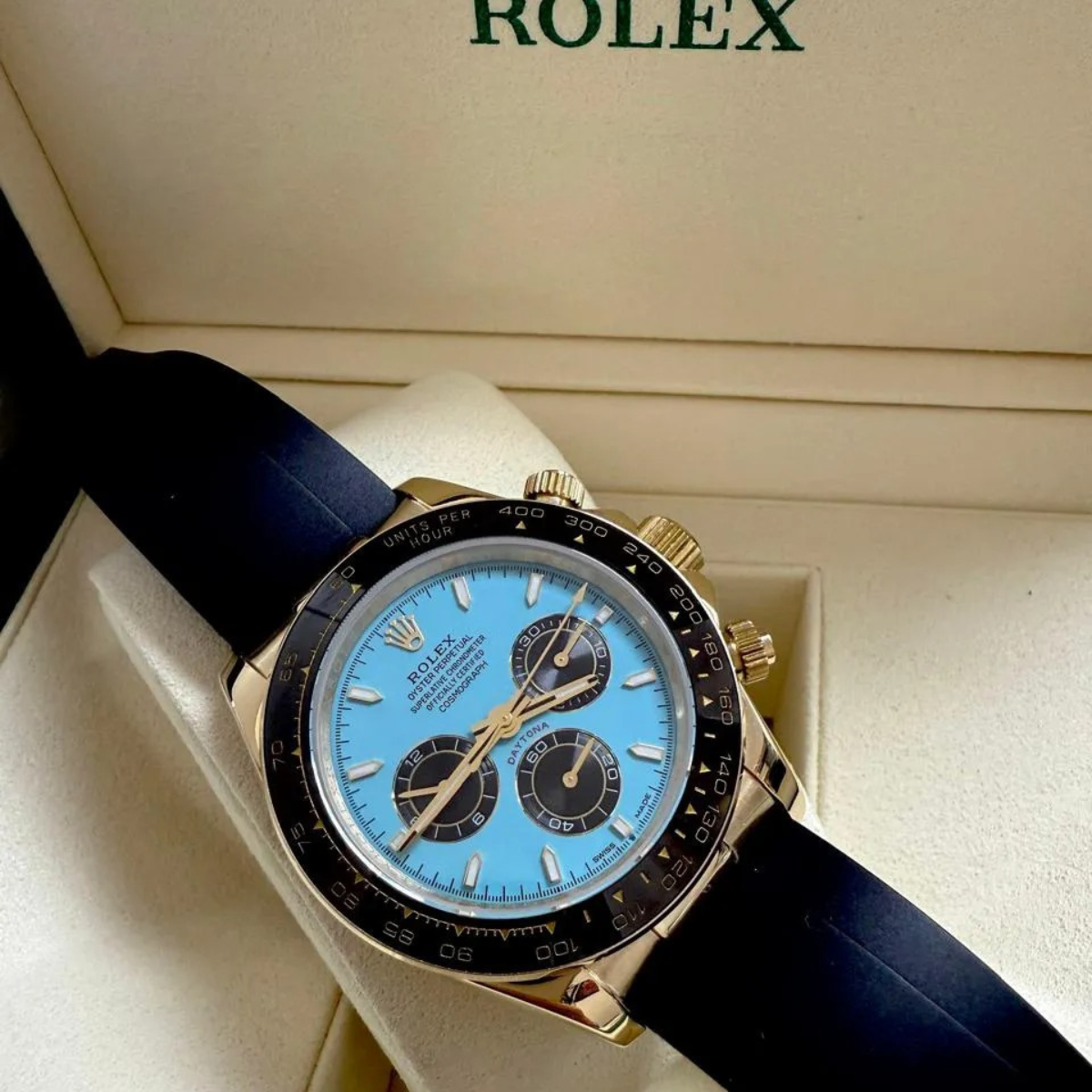 Rolex Daytona 126518 YG – Yellow Gold – Turquoise Blue Dial