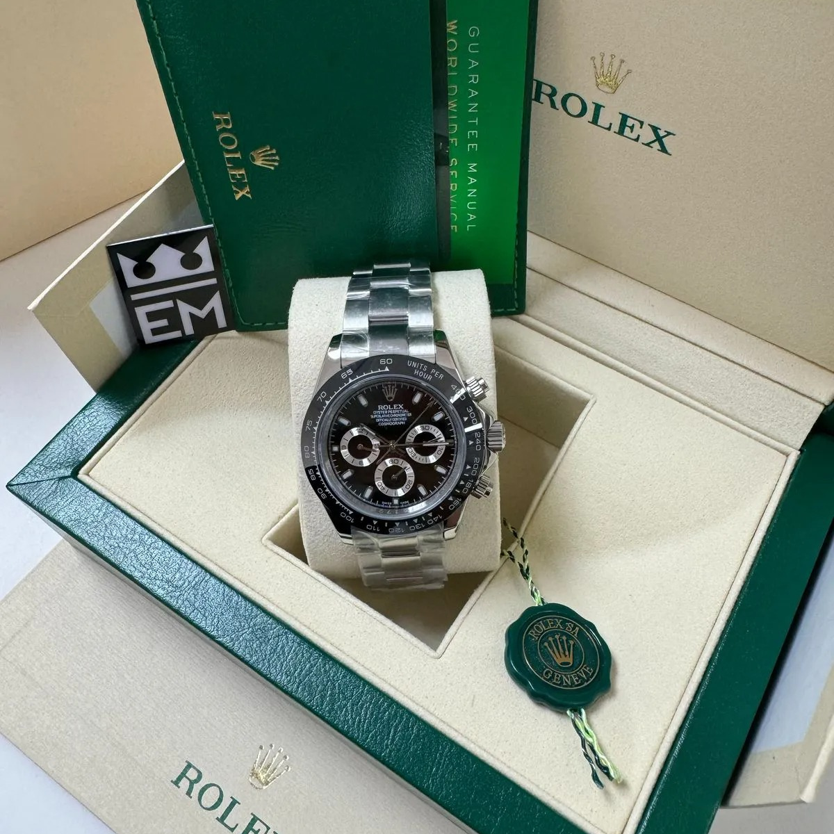 Rolex Daytona 126500 – 904L Steel – Black Dial
