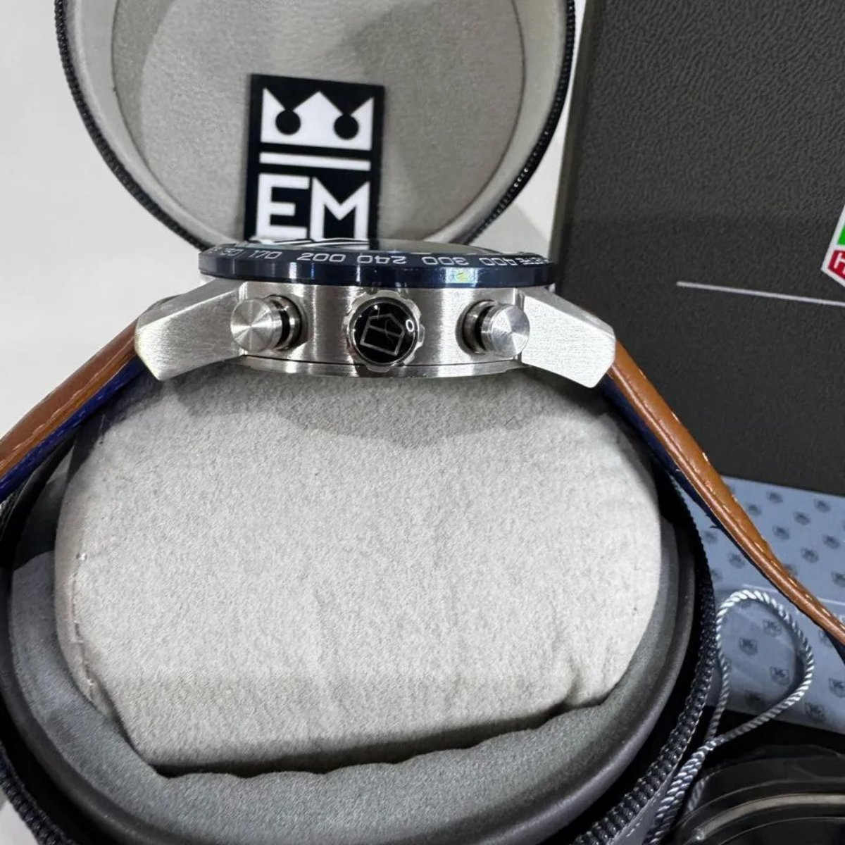 TAG Heuer Carrera Chronograph – Blue/Brown – Heuer 02 – 80 Hours