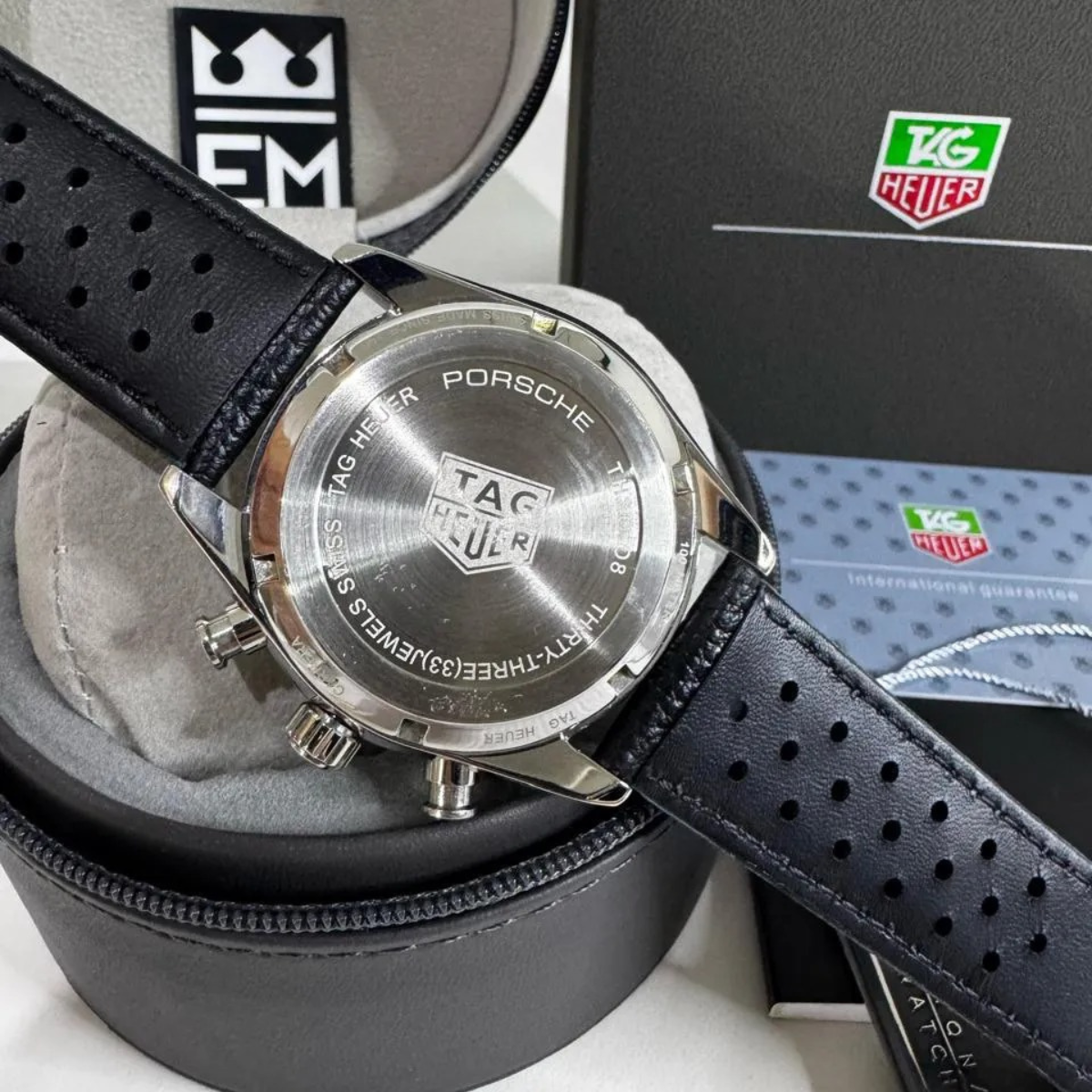 TAG Heuer Carrera Chronograph – Black/Silver – Leather Strap