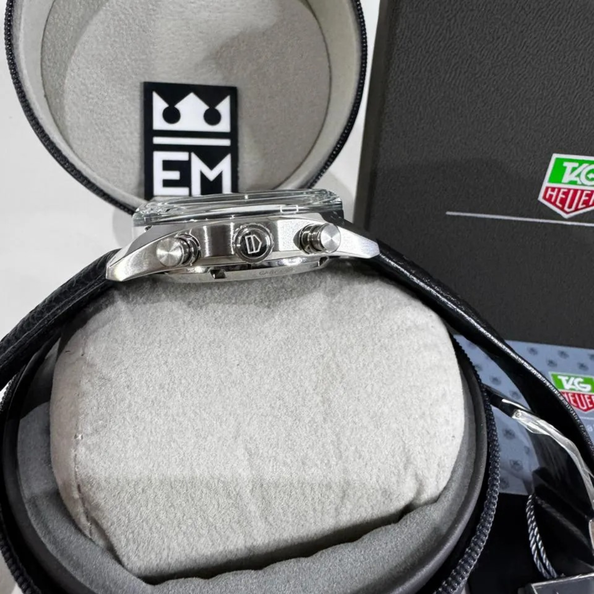 TAG Heuer Carrera Chronosprint – Silver/Black – Leather Strap