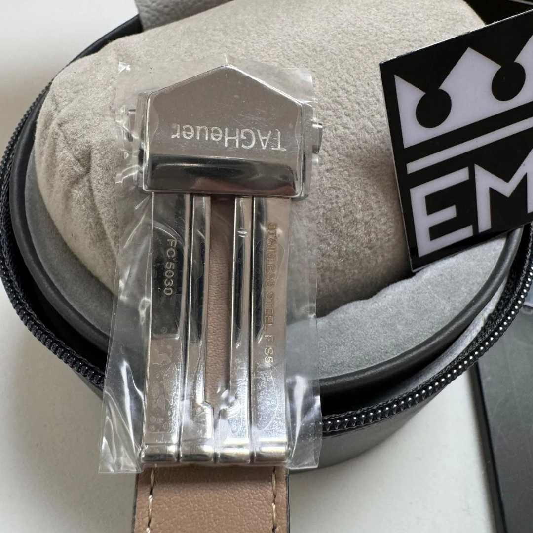 TAG Heuer Carrera Chronograph – Silver & Blue | Leather Strap