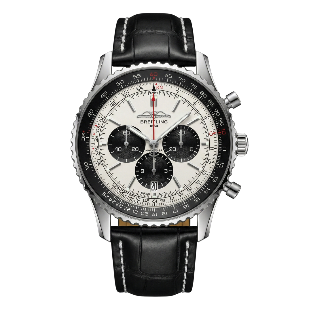 Breitling Navitimer Chronograph Edelstahl Schwarz/Weiß