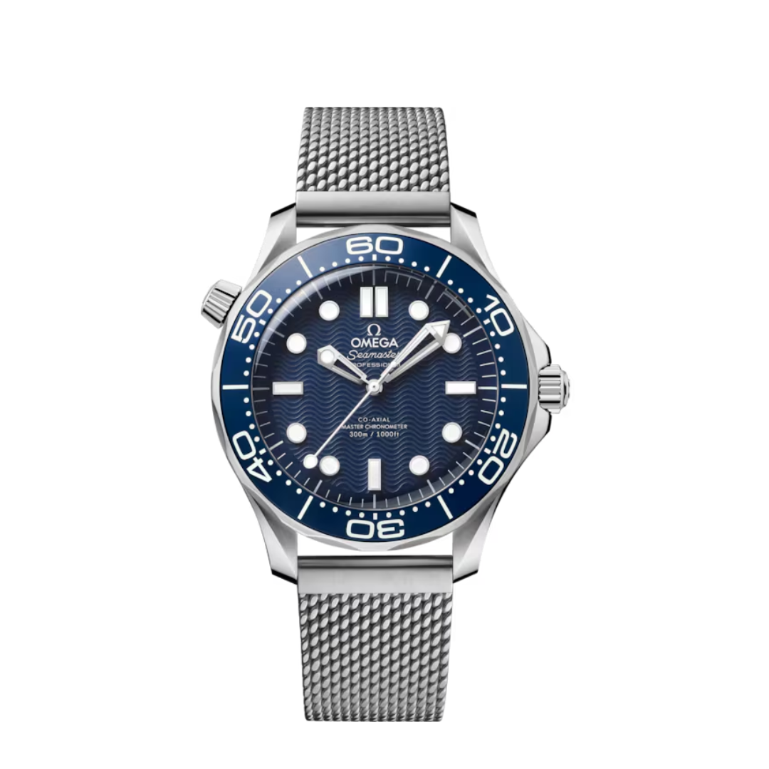 Omega Seamaster „Diver 300M“ – Blau / Mesh-Armband
