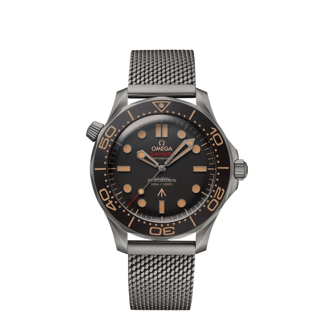 Omega Seamaster 300M Diver '007 Edition' – Black / Stainless Steel Mesh Strap