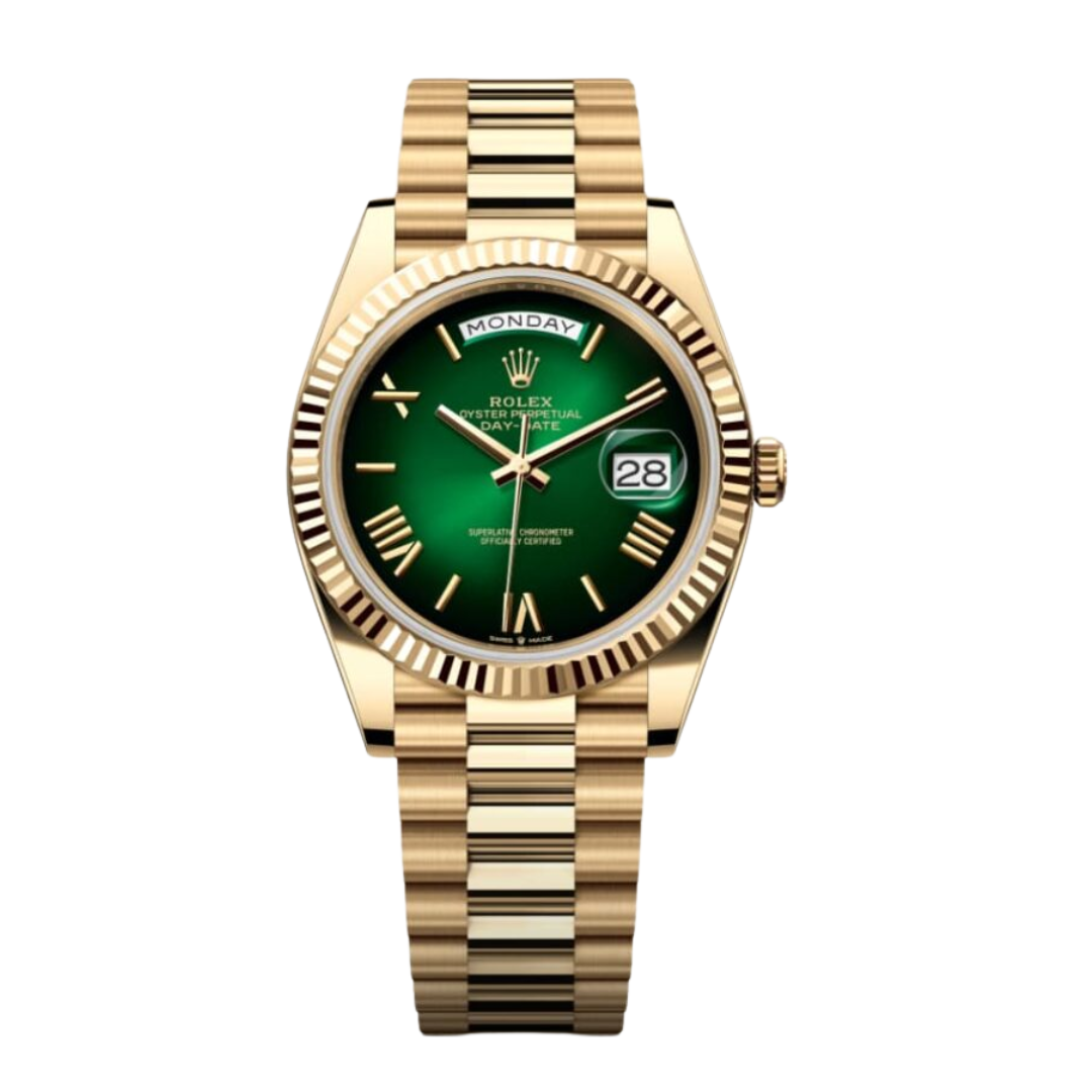 Rolex Day-Date 40 – Green Dial with Roman Numerals